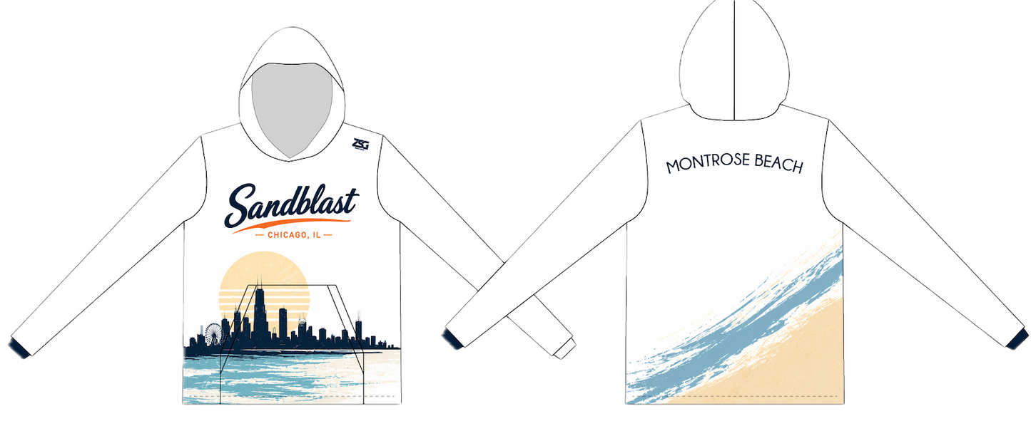 Sandblast Sun Hoodie (White)